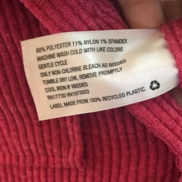 Wild Fable Pink Corduroy Long Sleeves Jumpsuit Size XL - Picture 8 of 8